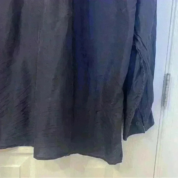 BOGARi 100% Silk Men’s Navy Button Up Size L - Picture 6 of 7